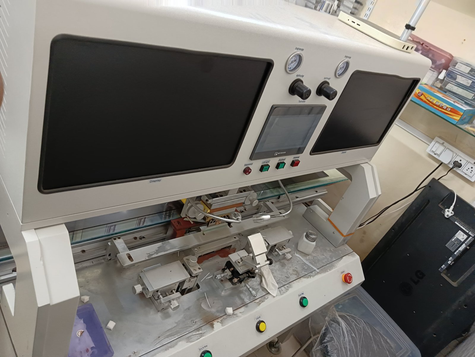 TV panel bonding machine at Shree Vijay Electronics used for display strip repair